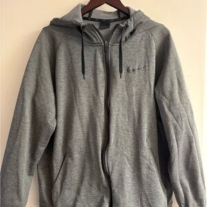 Nike Men's Zip-Up Gray Sweater